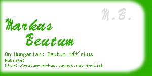 markus beutum business card